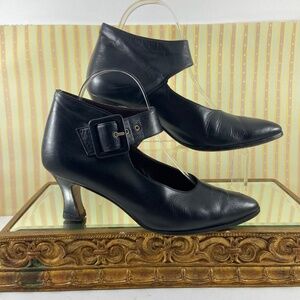 Patania Black Leather Shoes